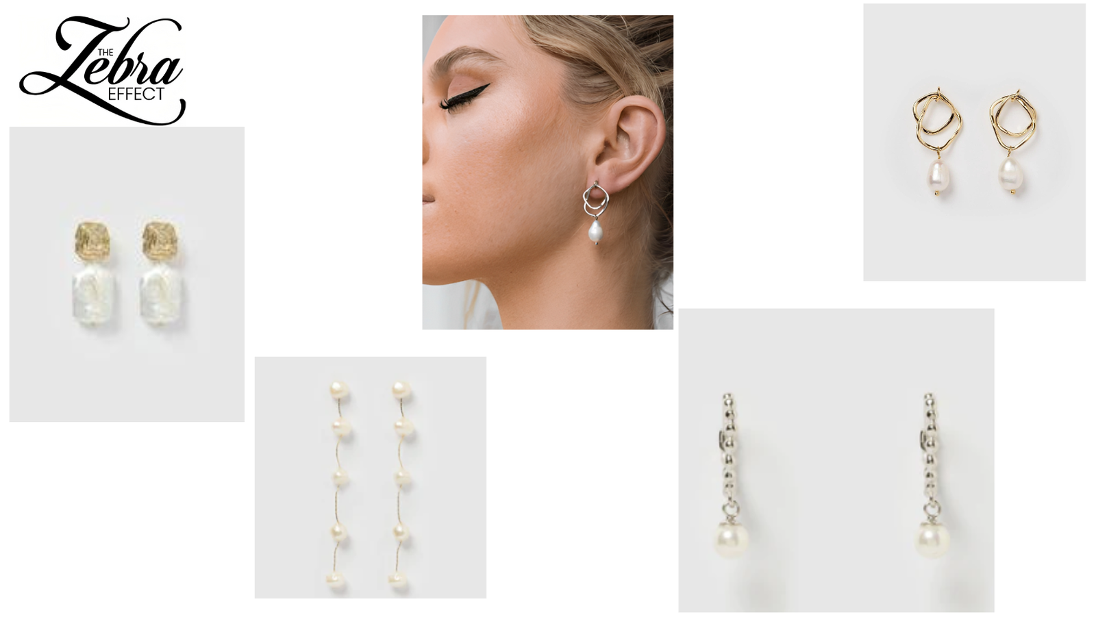 rose gold pearl earrings